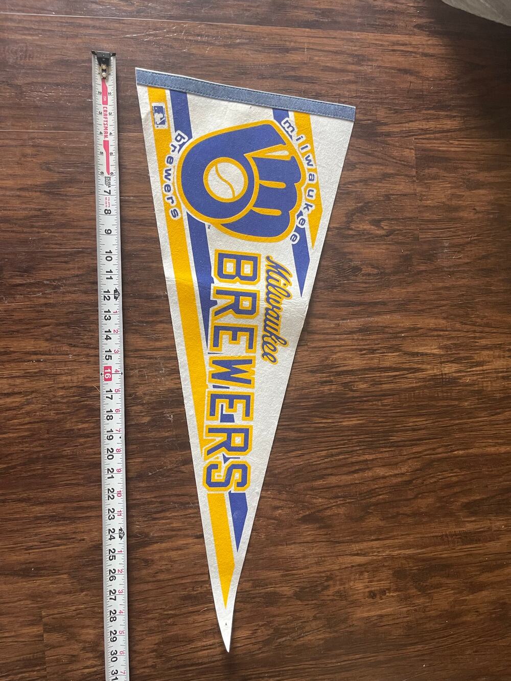 Vintage Milwaukee Brewers pennant banner